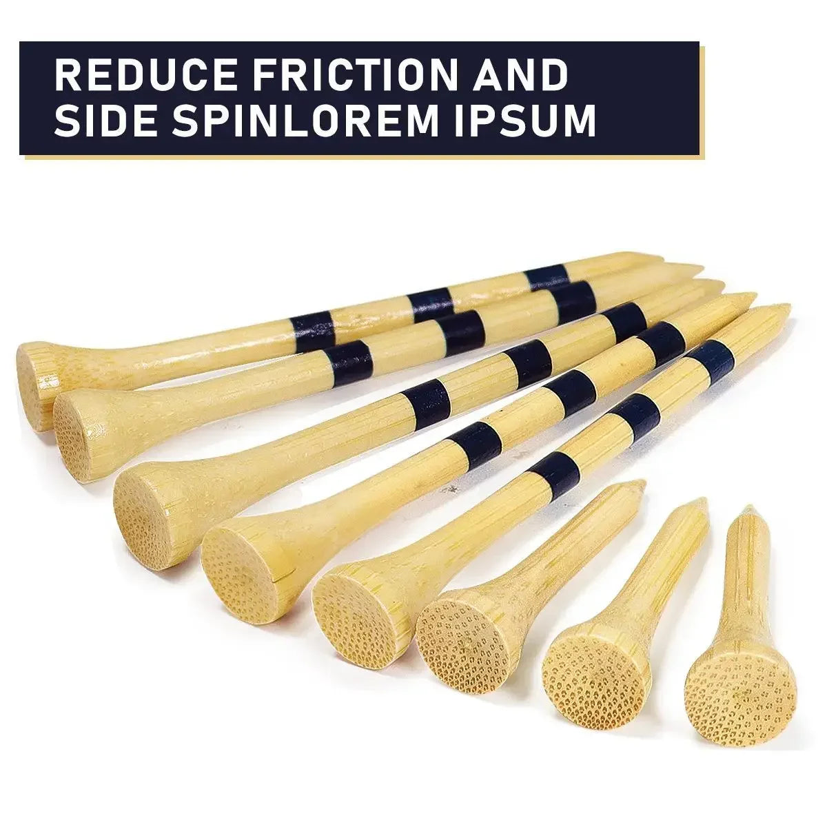 PGM 50pcs Bamboo Golf Tees More Durable and Stable TE003-Y