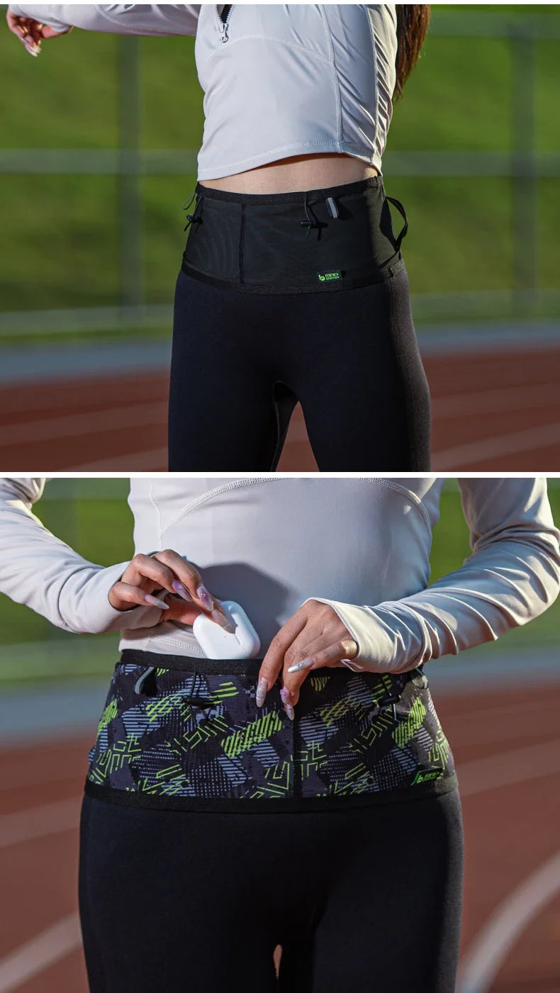 MAP BROTHER W1001 Woven Elastic Sports Waist Bag Pack Running Race Number Belt For Triathlon Marathon Cycling Mountaineering Bag