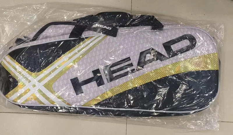 HEAD Tennis Rackets Bag Large Capacity 3-6 Pieces Tennis Backpack Badminton Gymbag Squash Racquet Bag With Separated Shoes Bag