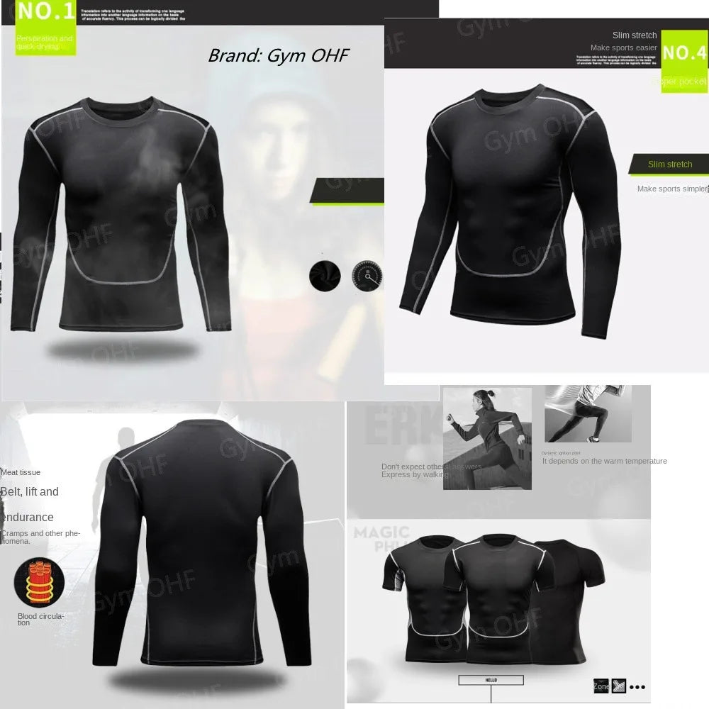 Spider Compression Shirt Mens Rashguard Fitness For Men Gym Sports T-Shirt Running Sweatshirt Outdoor Mountaineering Training