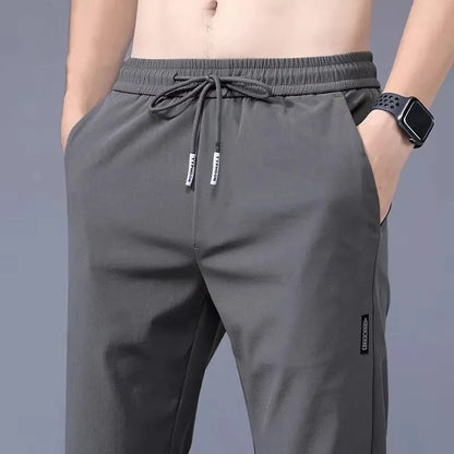 Mens Elastic Running Pants Oversize Joggers Polyester M-5XL
