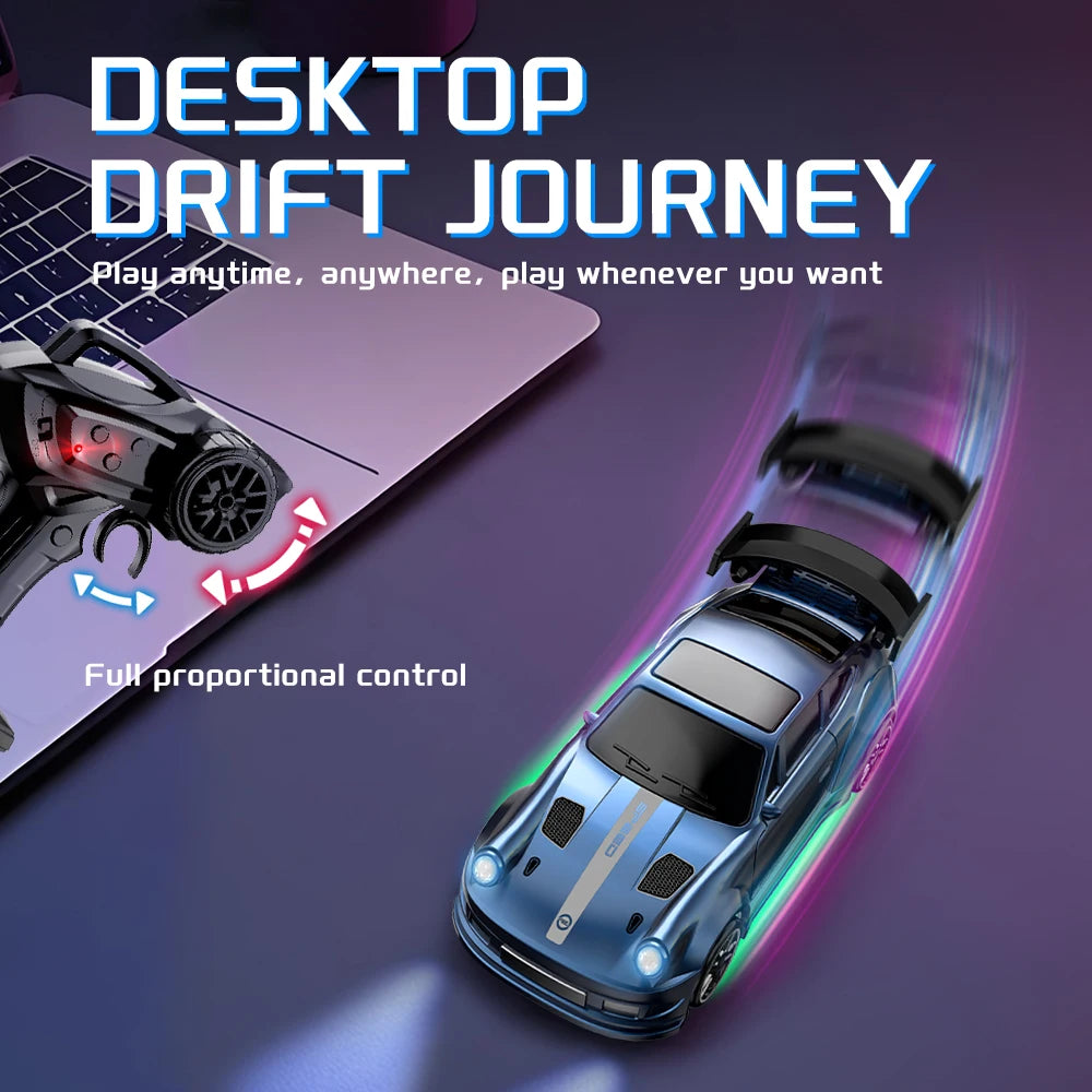 1: 64 Desktop Drift Car Four-Wheel Drive Full Proportion Mini Racing Toy With Rechargeable Battery, Children's Holiday Gift