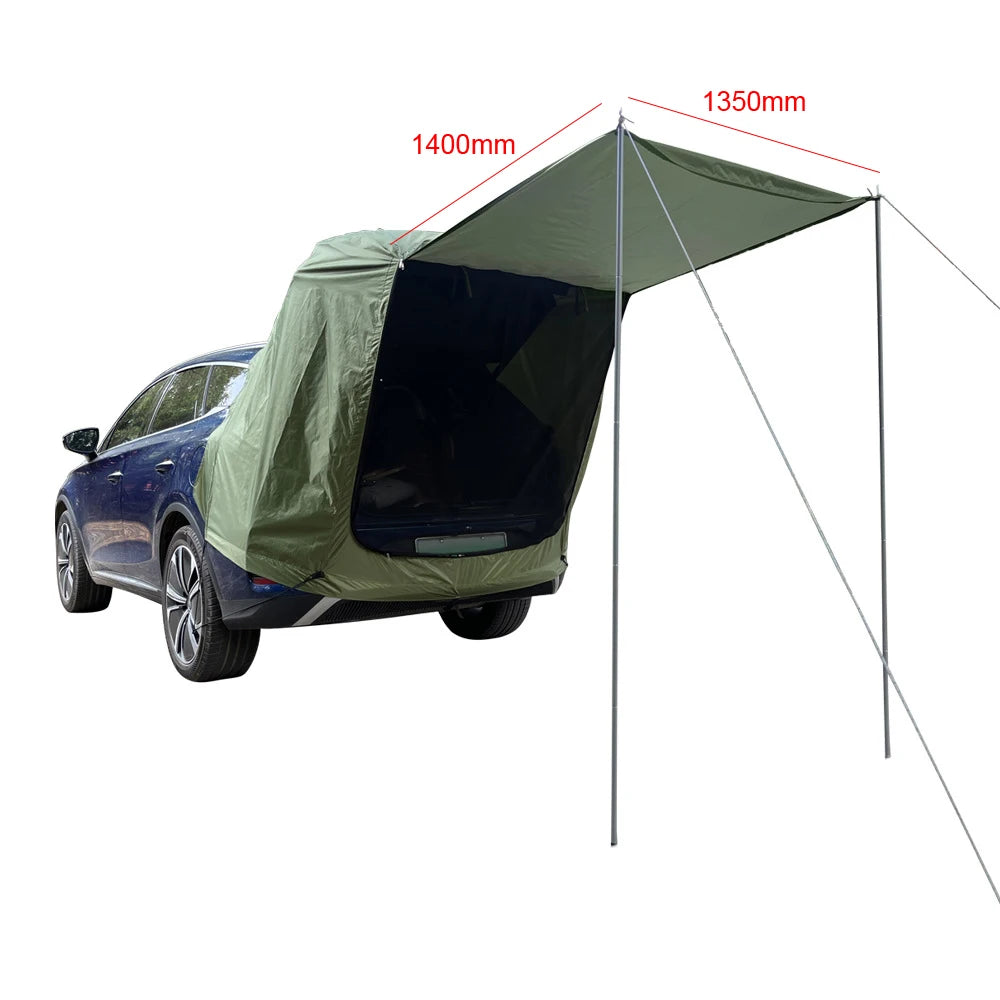 Car Rear Extension Tent With Canopy For Outdoor Camping