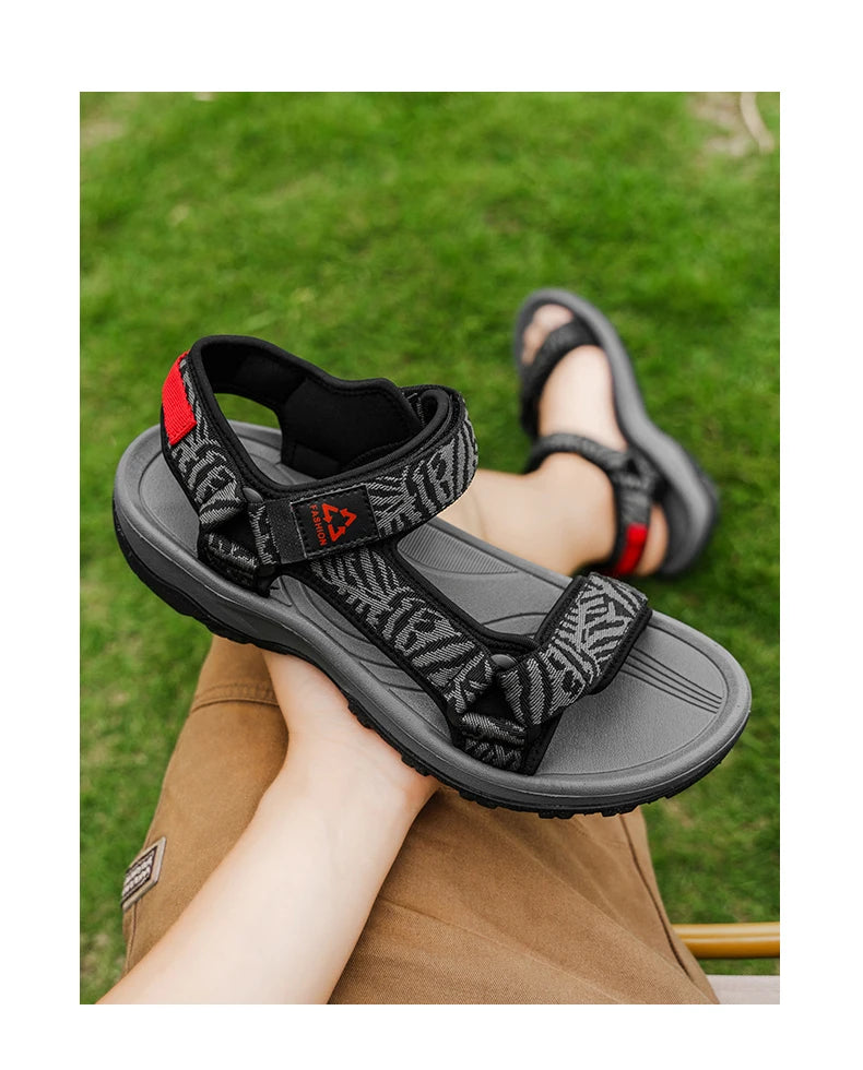 Men's Hiking Sandals Open Toe Breathable EVA Insole Travel Beach Shoes