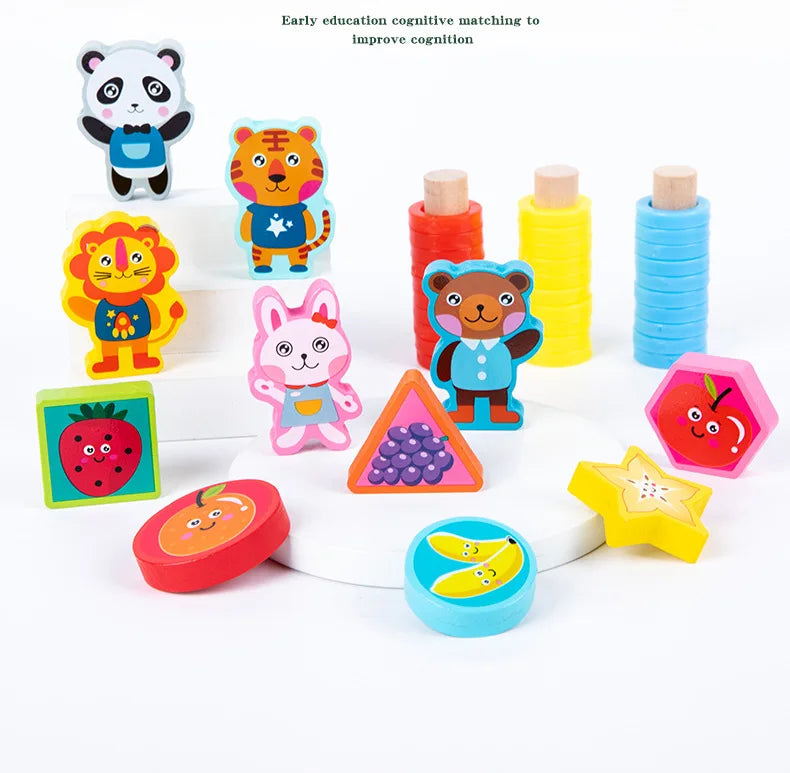 Montessori Educational Wooden Toys Preschool Children Fire Truck Busy Board Math Fishing Games Early Toys For Kids Xmas Gifts