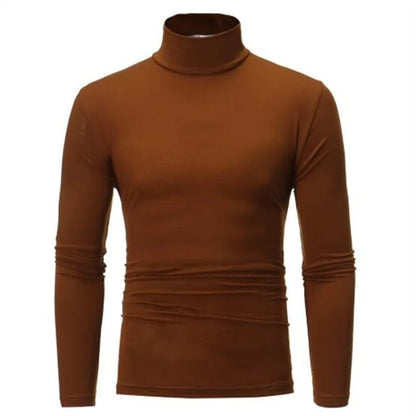 Men's Turtleneck Knit Long Sleeve Pullover Polyester Autumn Winter