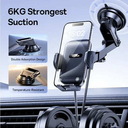 Car Phone Holder With Suction Cup For Dashboard And Windshield Universal
