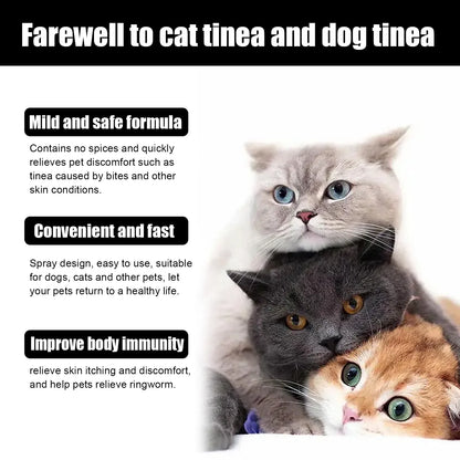 Pet Skin Care Spray For Dogs And Cats Itch Relief Flea Mite Lice Ringworm