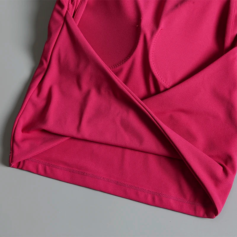 Sexy Short Backless Fixed Chest Pad Sports T-shirt Vest Women's Tight Fitting Quick Drying Slimming Yoga Suit Top Clothing