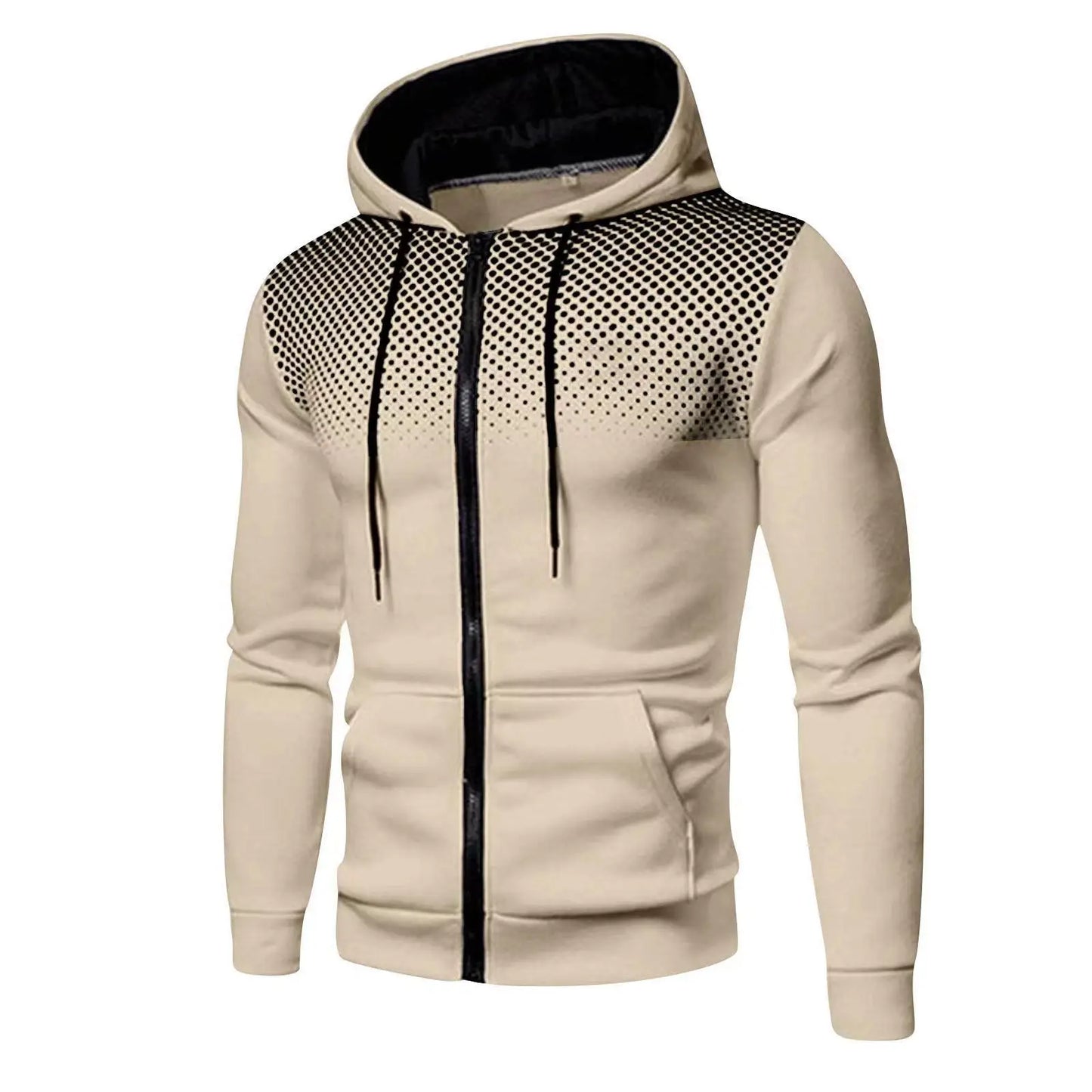2025 New Men's Zipper Hoodie Outdoor Printed Casual Sportswear Street Fashion Men's Warm Hoodie Autumn/Winter Coat