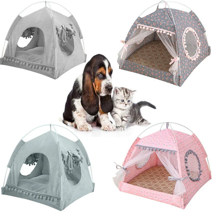 Cat Tent Bed For Kitten And Small Dogs Cave Style Pet House