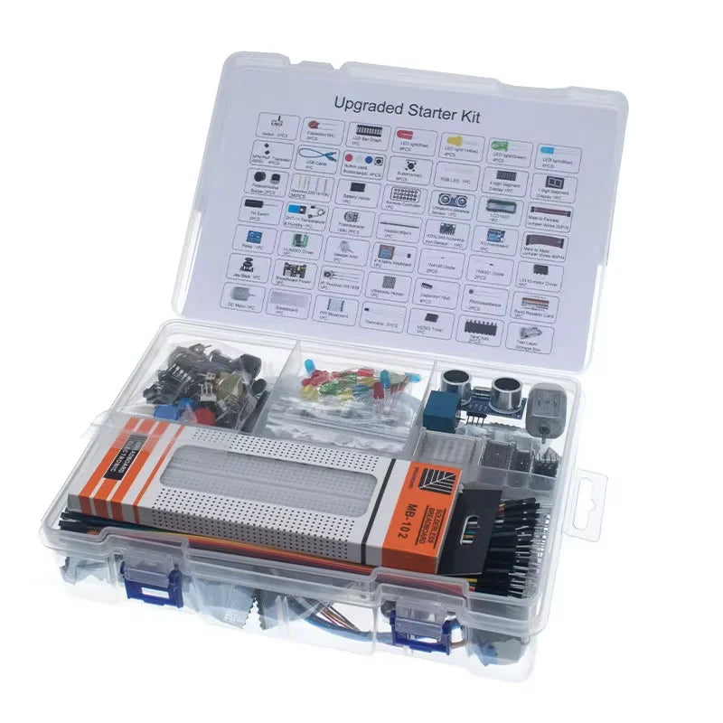 UNO R3 Project Most Complete Starter Kit with Tutorial Compatible with Arduino IDE (63 Items) DIY Electronic Kit