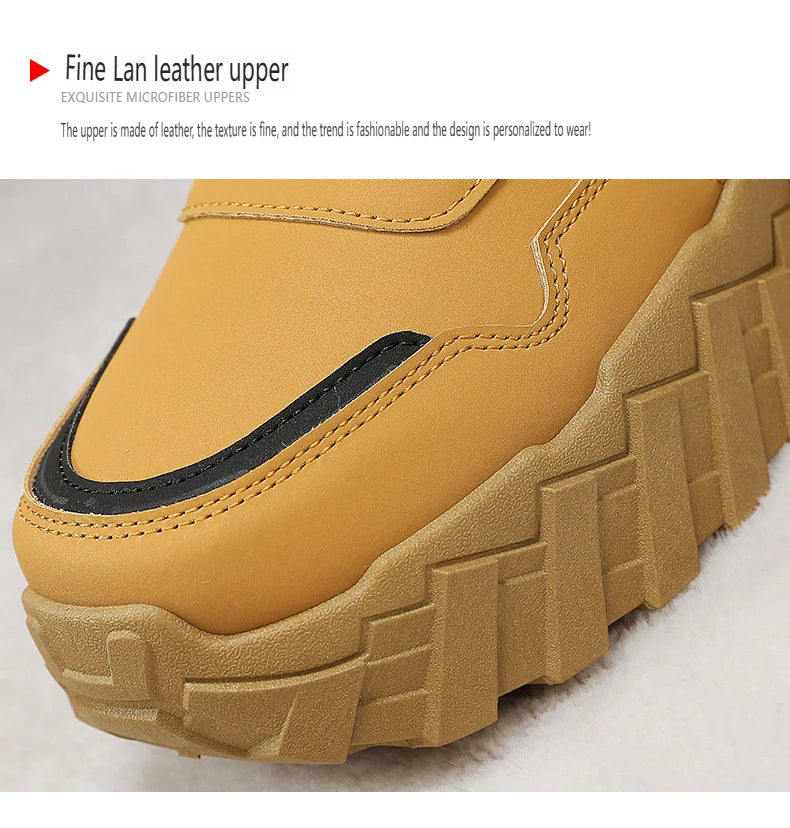 Leather High-Top Outdoor Boots For Men Ankle Hiking