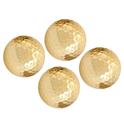 Double Layer Gold Plated Golf Ball Accessory Set, 4 Pieces