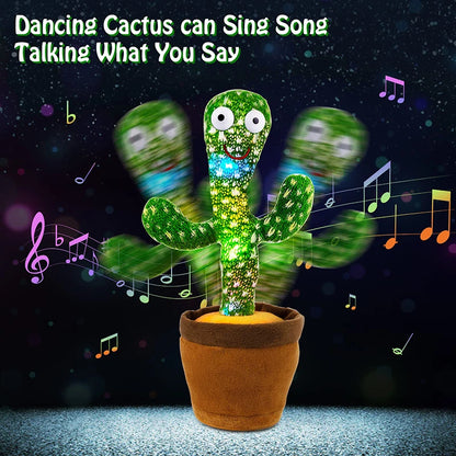 Dancing Talking Cactus Plush Toy 31 To 50 cm Tall Interactive LED Toy