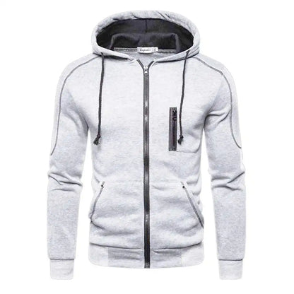 Color Block Hooded Sweatshirt For Men Fleece Polyester