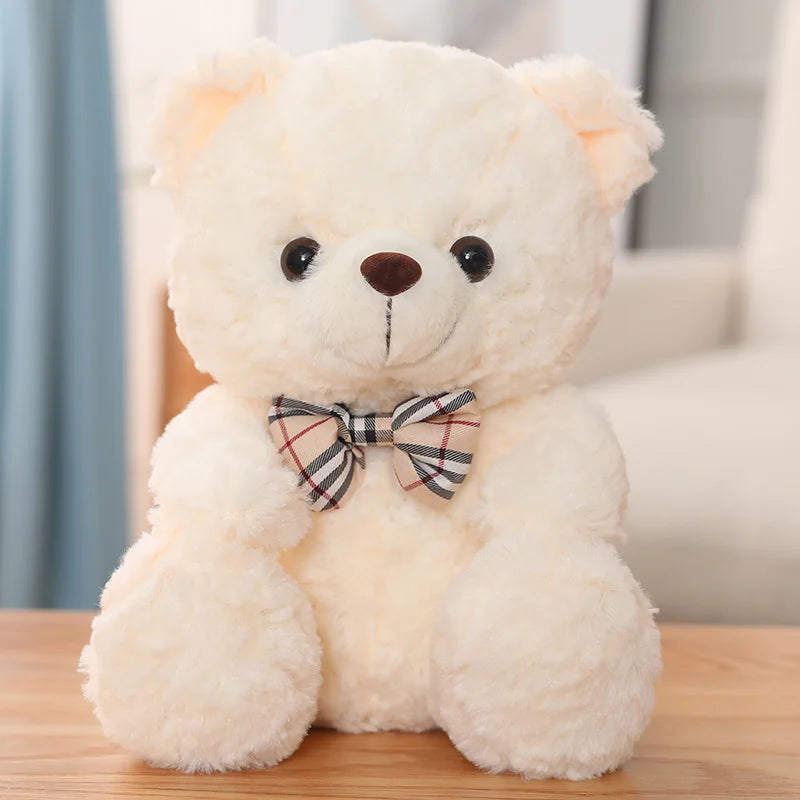 25/35CM Kawaii Teddy Bear Plush Pillow Toys Lovely Bow-Knot Bears Toys Stuffed Soft Animal Dolls Xmas Valentine Gift