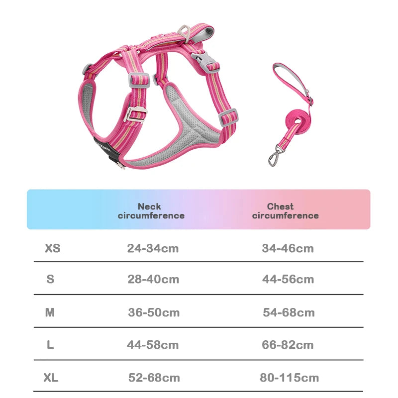 Dog Harnesses Leash Vest With Refletive Strap Pet Chest Pet Dog Training Harness for Medium and Large Dogs Explosion Proof