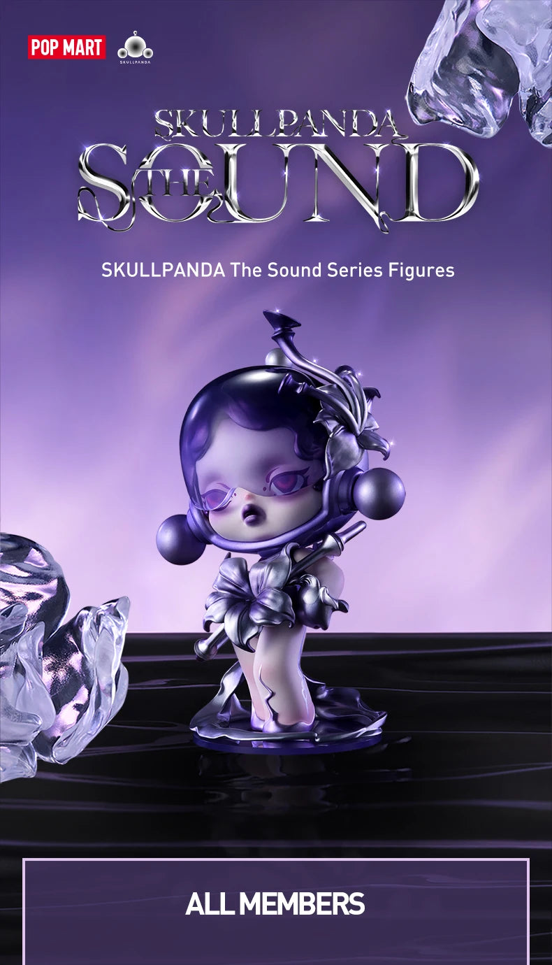 POP MART Skullpanda The Sound Series Blind Box Mystery Box Guess Bag Toys Doll Cute Anime Figure Desktop Ornamentsdel Girls Gift