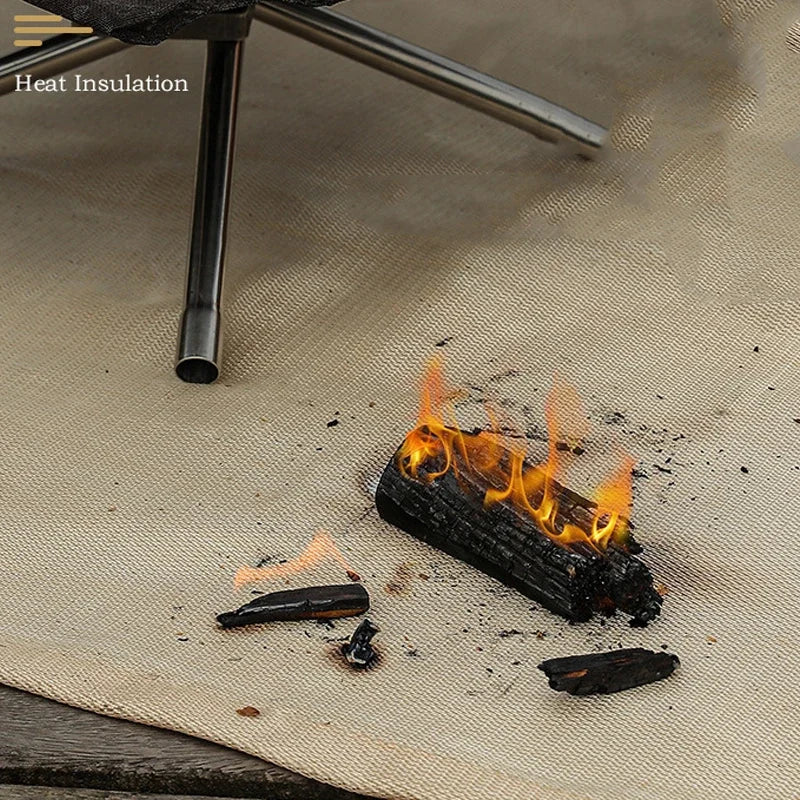 New Outdoor Camping Fireproof Cloth Picnic Barbecue Insulation Mat Flame Retardant High Temperature Fire Blanket Fiberglass Mat