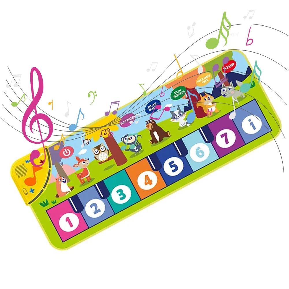 Piano Mat for Kids 80*30cm Toddlers Floor Keyboard Dance Mat Play Musical Carpet Music Instrument Toys Toddlers Girl Boy Gift