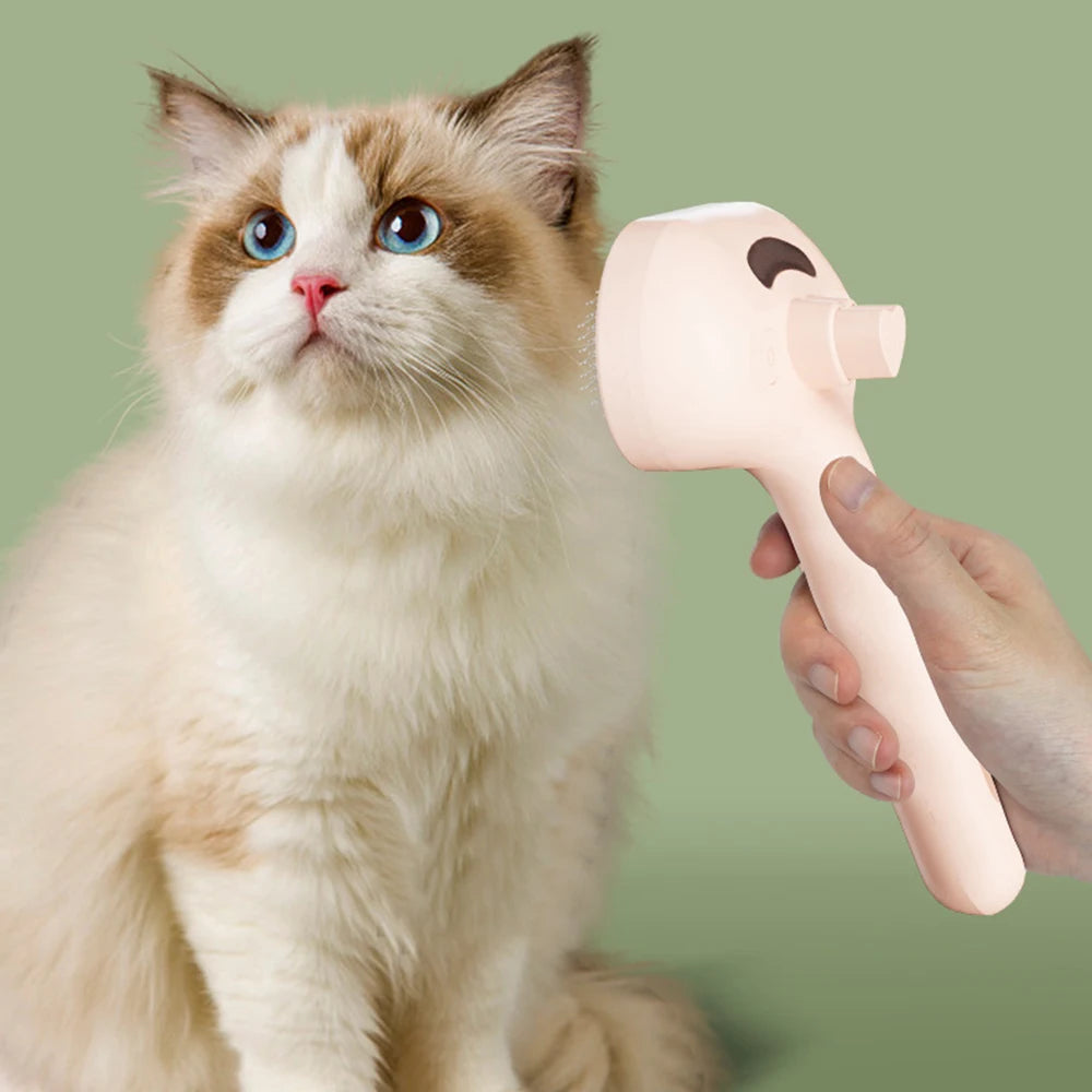 Unique Cat Steam Brush for Hair Removal and Grooming