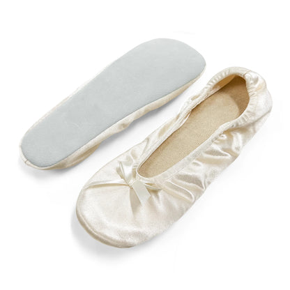 Women Ballet Flats Indoor Lightweight With Soft Foam Insole Bow Knot