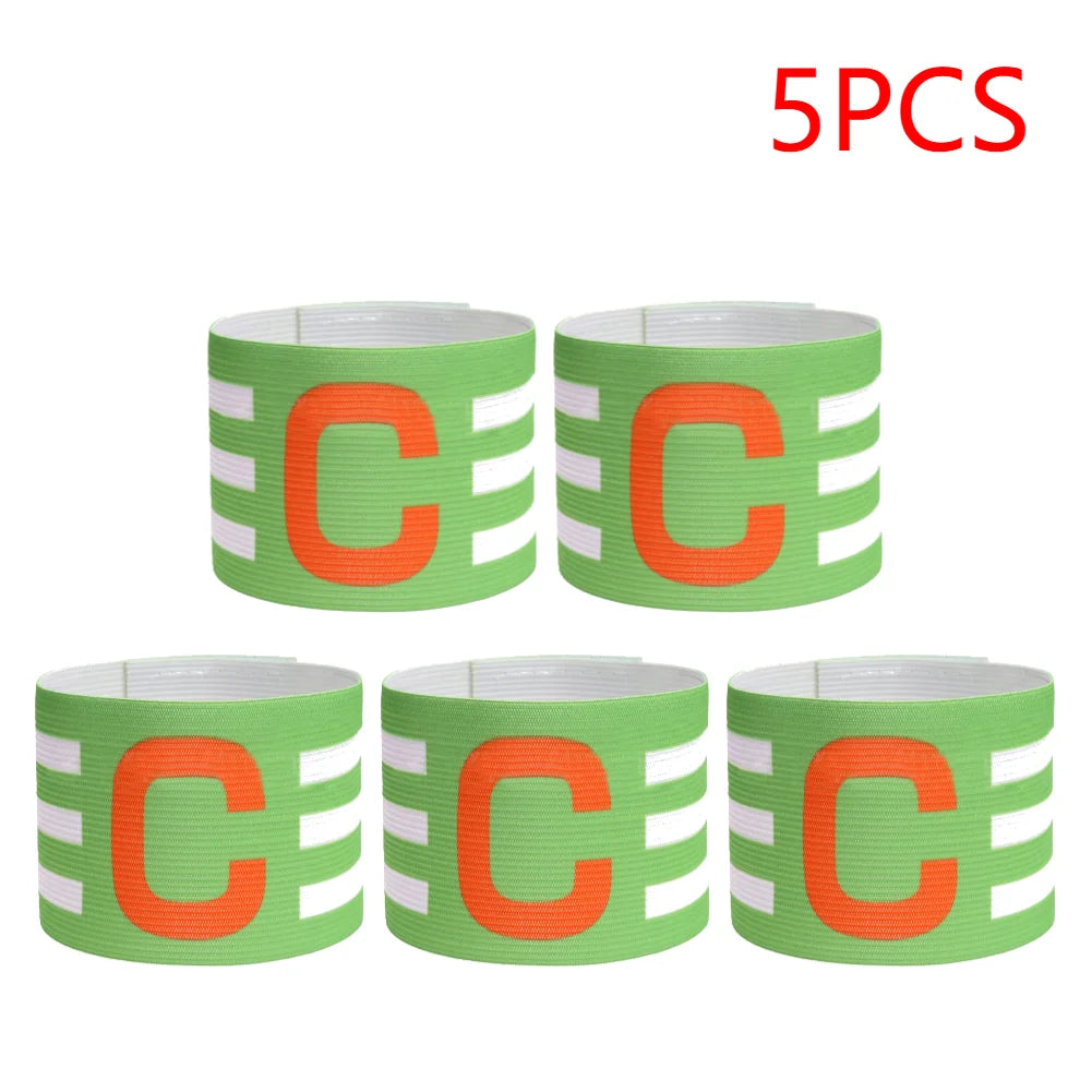 1-10pcs Leader Competition Armband Breathable Soccer Player Captain Group Armband Clear Icon Capitan Band For Football Captain