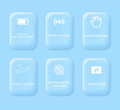 Magnetic Wireless Power Bank 5000mAh 15W Black or Silver