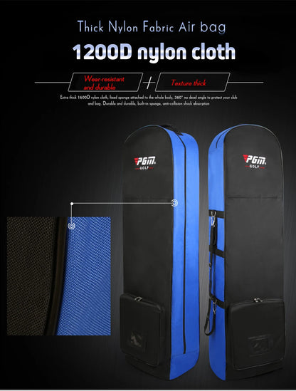 Golf Aviation Bag Nylon With Silent Wheel Large Capacity Foldable Travel Bag