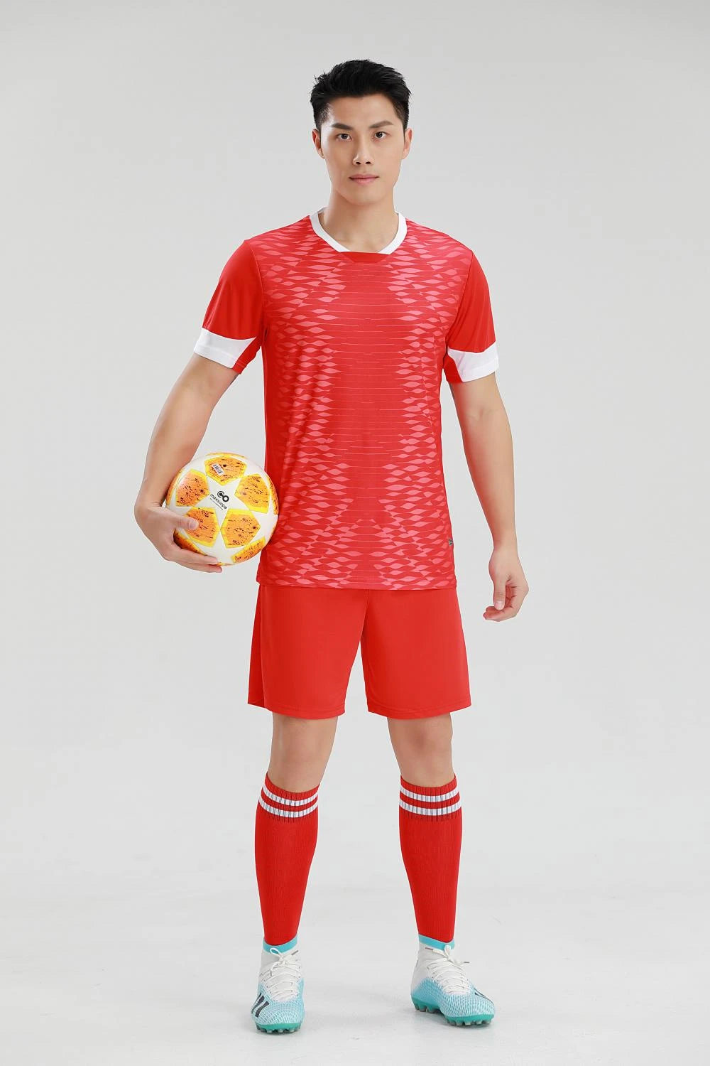 Mens Women Kids Soccer Set Short Sleeve Football Jerseys Uniforms Shirts Shorts Team Training Sport Kit Clothing Suit Breathable