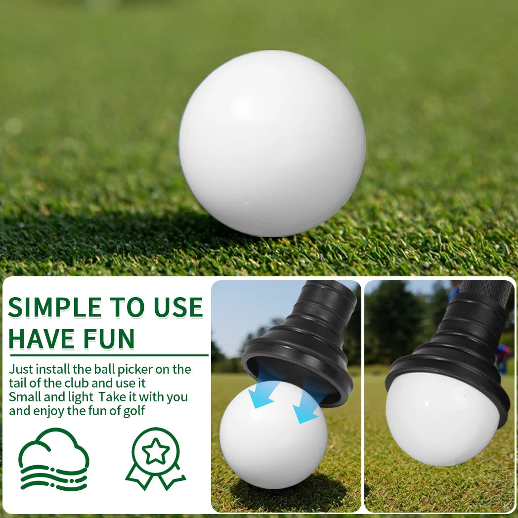 Caiton Park Golf Ball Retriever, Soft Rubber, Effortless Pickup, No Bending, Quick & Easy Installation, Essential Golf Accessory