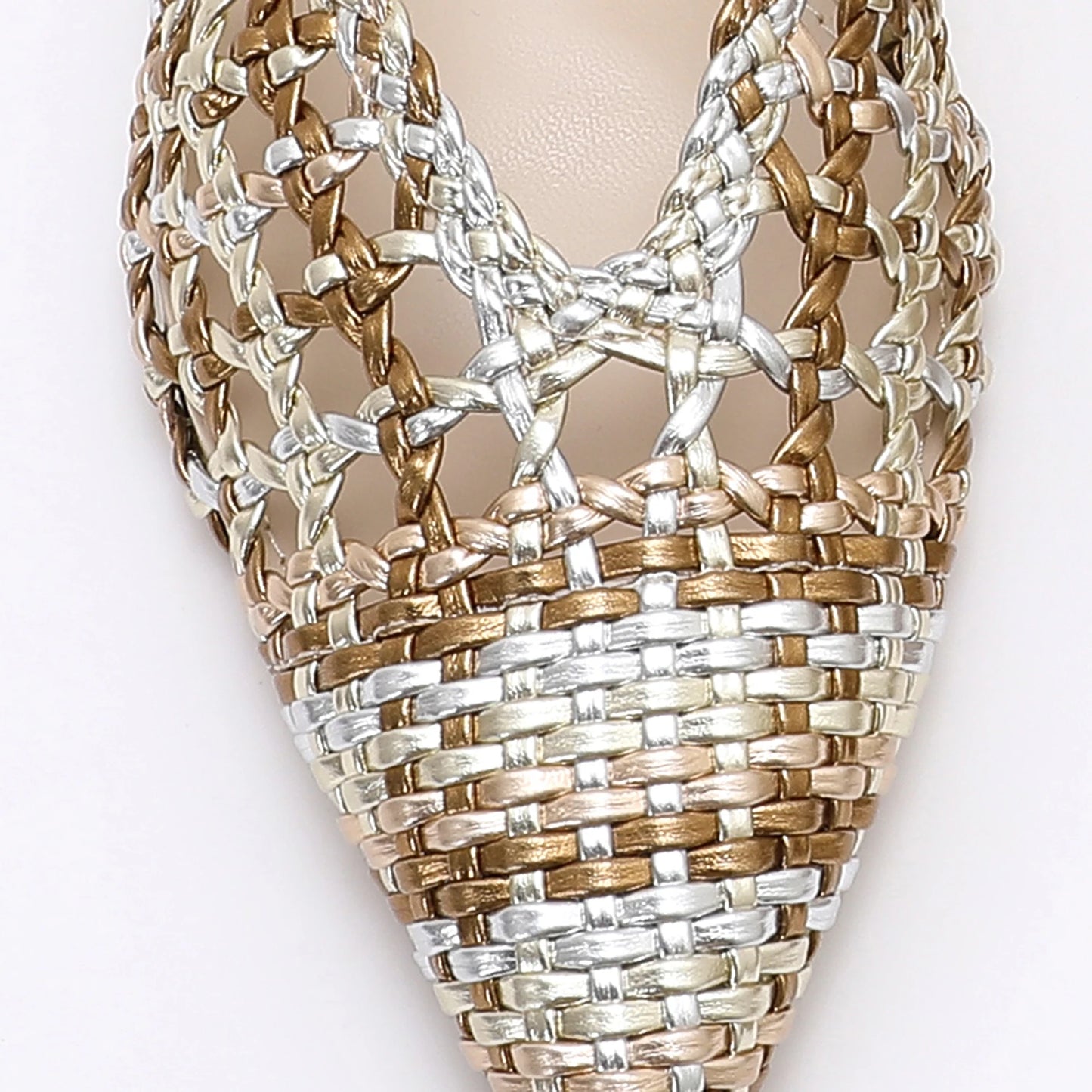 Trendin Mode Women Braided Pointed Toe Slingback Fashion Flat Bottom Elastic Backstrap Sandals