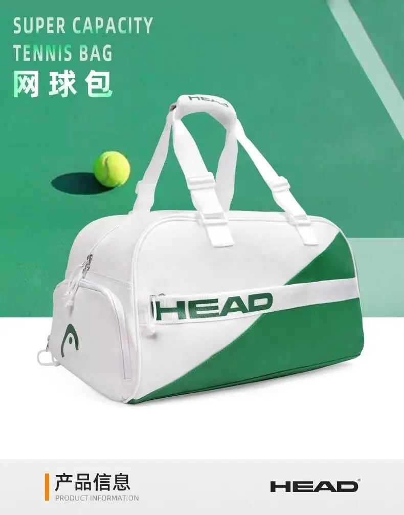 HEAD Tennis Bag Simple Fashion Court Bag Portable Tennis Racket Bag with Shoe Compartment Comfortable Racket Bag