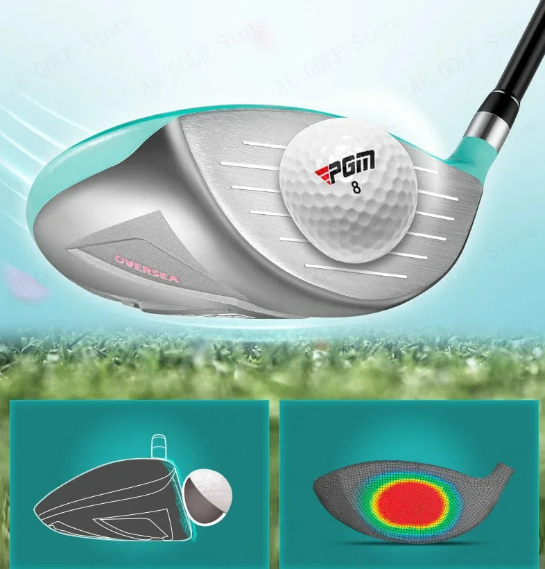PGM Women Golf Clubs Set with Golf Bag Stainless Steel / Carbon Shaft Iron Wood Driver Beginer Training Golf Supplies  LTG051