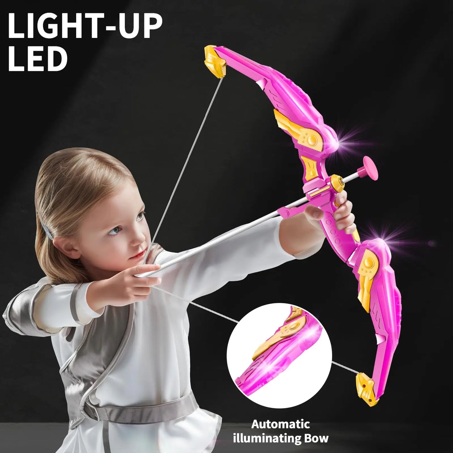 Children's Bow and Arrow Set Archery Toy Set Indoor and Outdoor Toys for Boys and Girls Amusement Equipment Ideal Gift Toys for