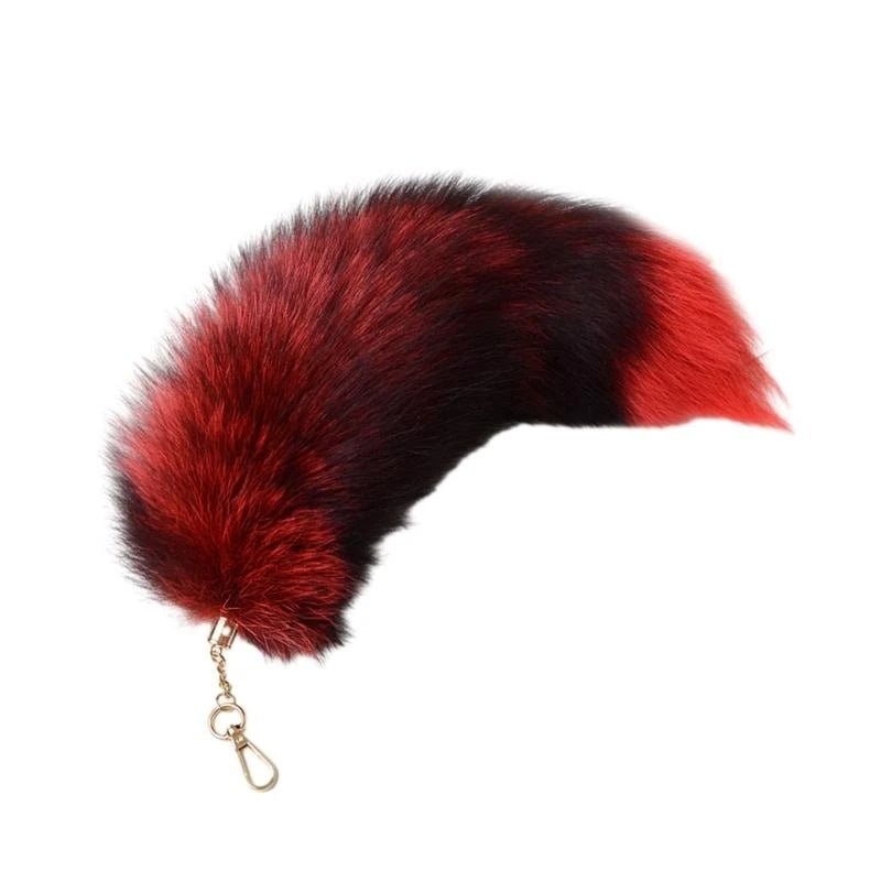 Fluffy Wolf Tail Keyring Charm