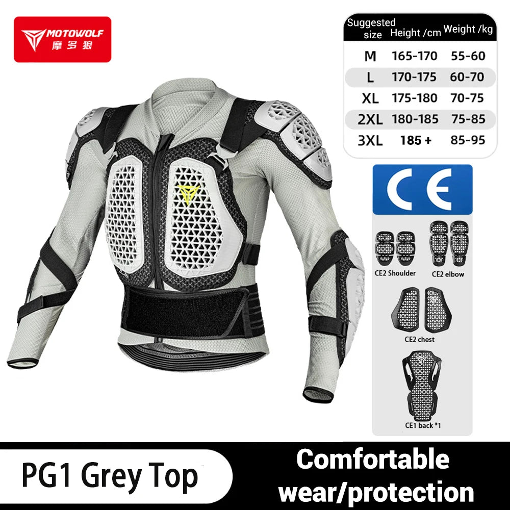 Motorcycle Jacket Men Women Armor Jacket Motorbike Body Protective Motocross Racing Jacket CE Certified Riding Protective Gear
