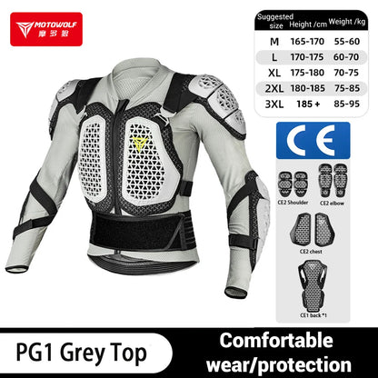 Motorcycle Armor Jacket Unisex Polyester Nylon CE Certified Protective Gear