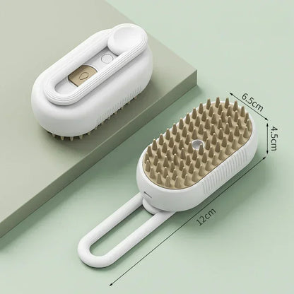 3 In 1 Steam Pet Brush Detangling Grooming Tool For Dogs And Cats