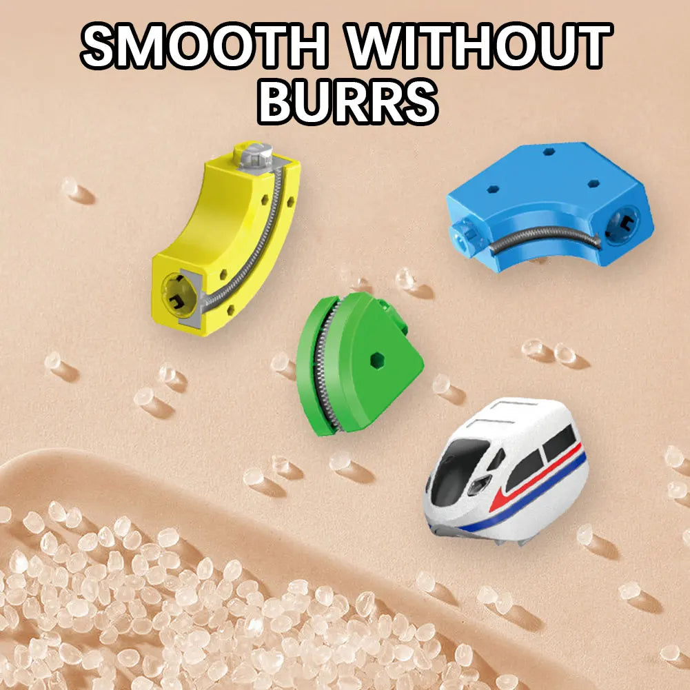 Trains Race Railway Play Game Set Rechargeable Trains 3D Clip-Fit Building Blocks System Modulars STEMs Educational Toy Present