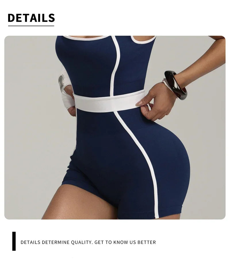 Women's Tracksuit Seamless Yoga Set Yoga Jumpsuits One Piece Workout Rompers Sportswear Gym Set Workout Clothes Women Bodysuit