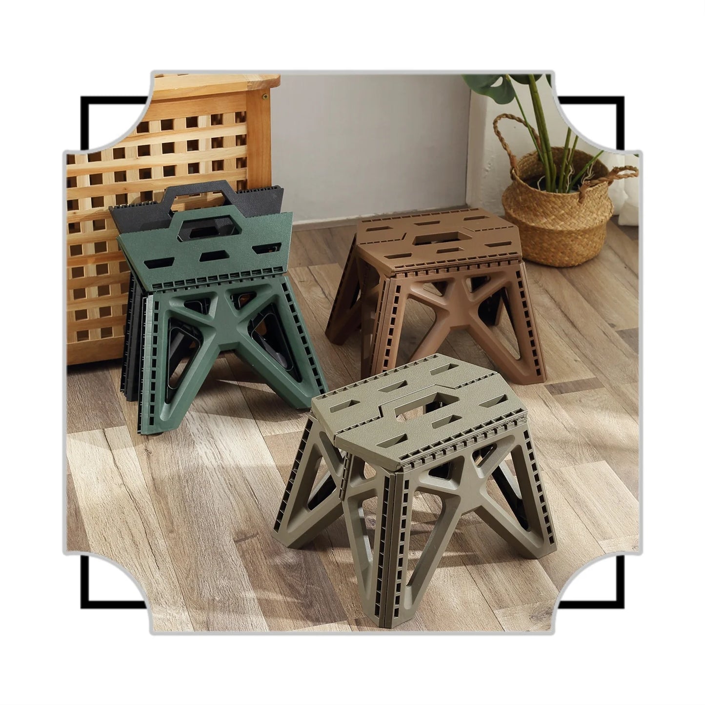 Outdoor Small Stool Portable Folding Stool High Load Bearing Durable Small Chair Fishing Stool Beach Stool Camping Stool