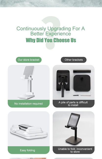 Adjustable Universal Desk Phone And Tablet Holder Stand