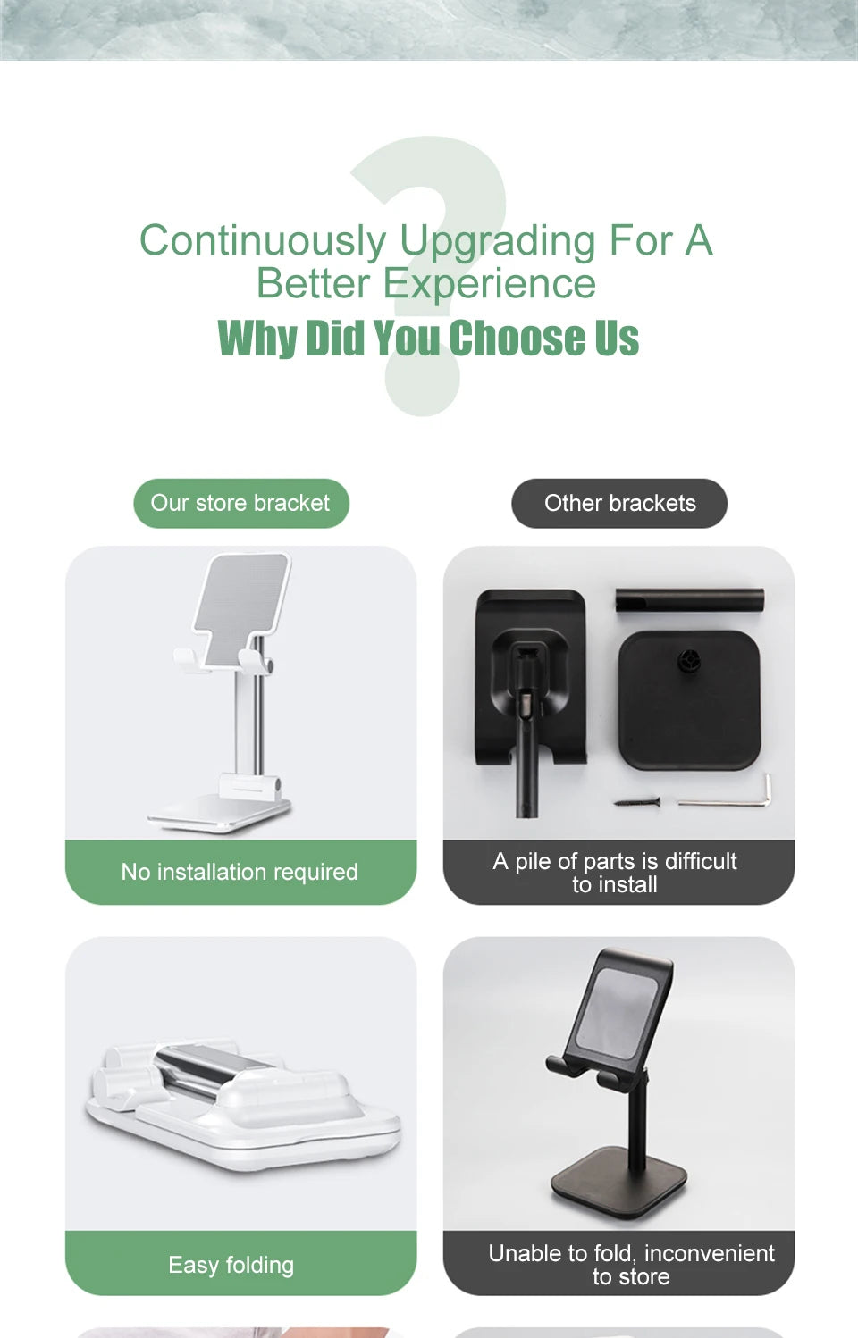 Desk Mobile Phone Holder Stand For iPhone 16 15 iPad Xiaomi Adjustable Desktop Tablet Holder Universal Table Cell Phones Stand