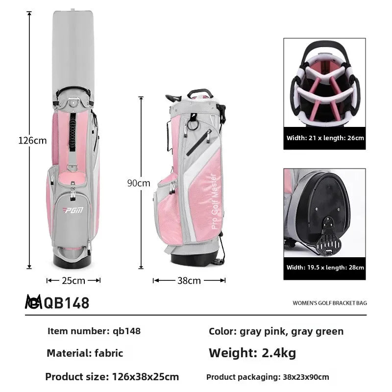 PGM Women's Golf Bags Lightweight 7-hole Bracket Bag QB148