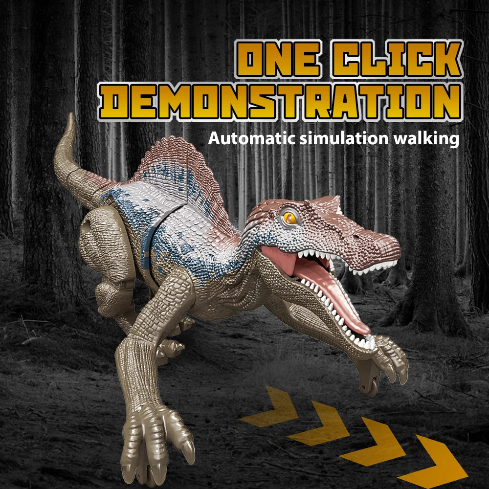 2.4GHz Remote Control Dinosaur Robot Walking And Roaring Mini Dinosaur Light And Sound Ideal Children's Birthday Christmas Gift