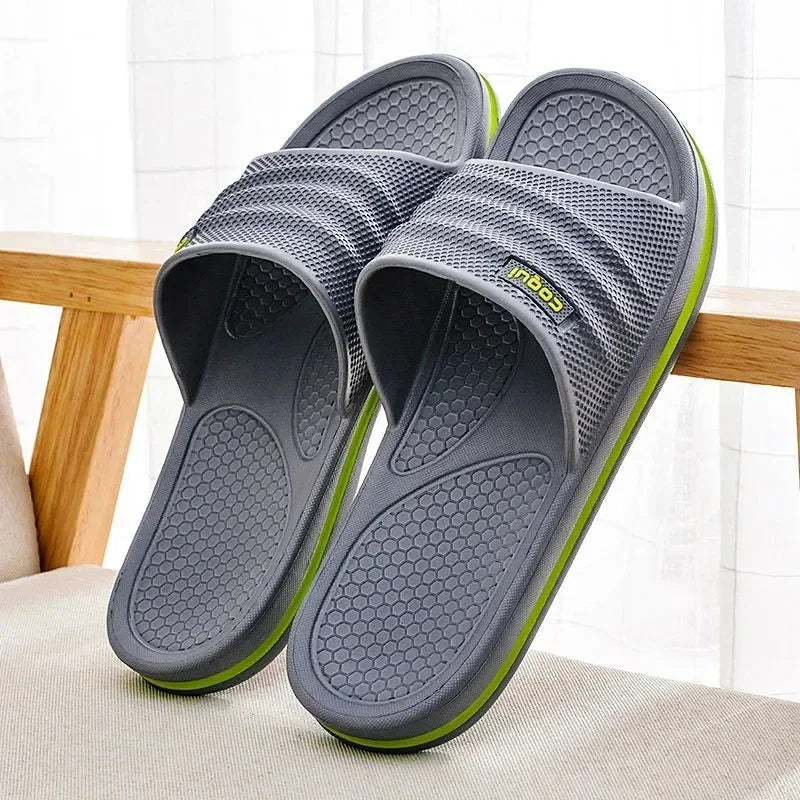 Men Bathroom Slippers EVA Non Slip Slip On Flat Heel