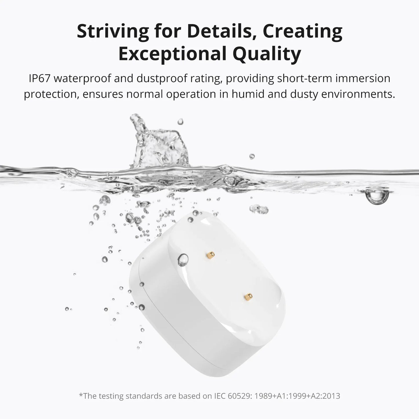 SONOFF SNZB-05P Zigbee 3.0 Water Leak Sensor Leaking and Dripping Detection Real-time Alerts Support Home Assistant Google Alexa