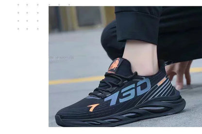 Men's Breathable Mesh Running Shoes Lace Up Sneakers